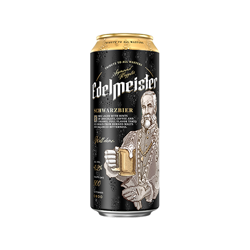 Edelmeister Schwarzbier 4.5% 24 x 500ml cans
